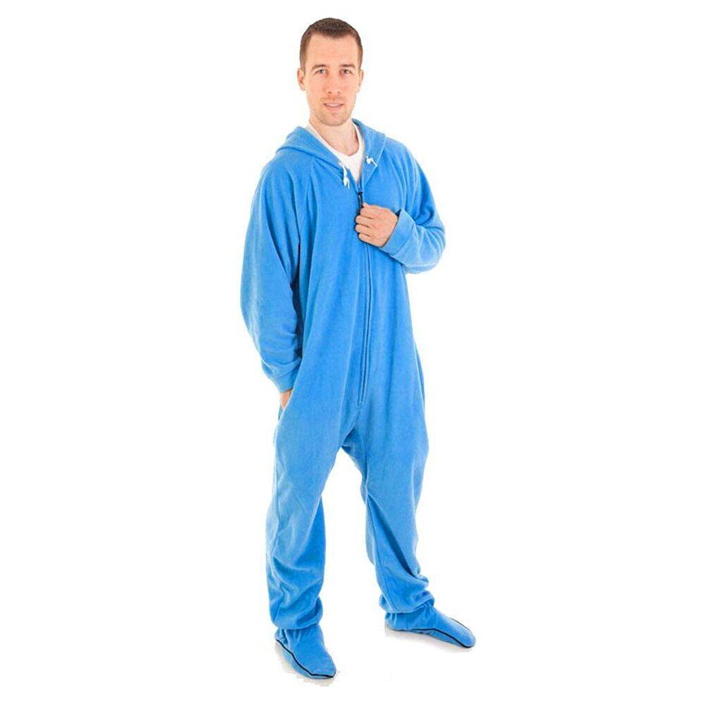 7922 Footed Adult Onesie - Bum Around Blue - S